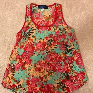 Loose fitting floral tank top